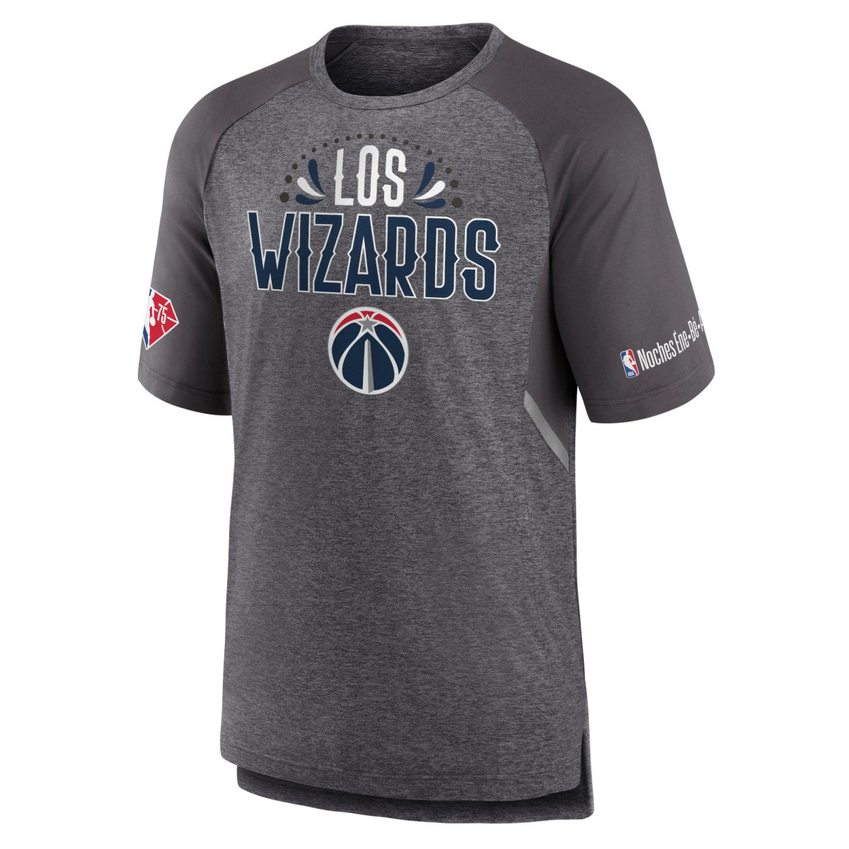 Washington Wizards 2022 Noches Ene-Be-A Core Shooting Raglan T-Shirt Heathered Gray