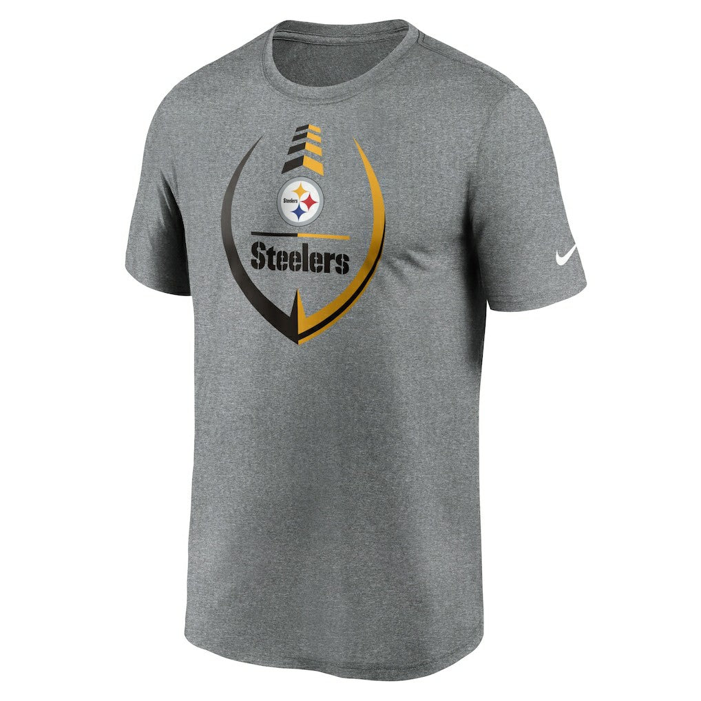 Pittsburgh Steelers Icon Legend Performance T-Shirt Heathered Gray