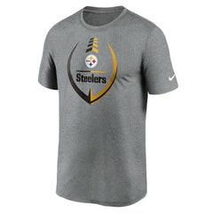 Pittsburgh Steelers Icon Legend Performance T-Shirt Heathered Gray