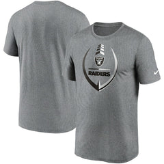 Las Vegas Raiders Icon Legend Performance T-Shirt Heathered Gray