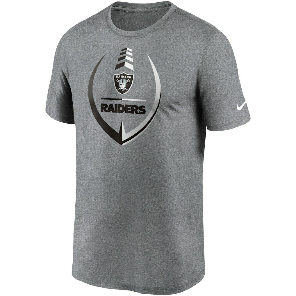 Las Vegas Raiders Icon Legend Performance T-Shirt Heathered Gray