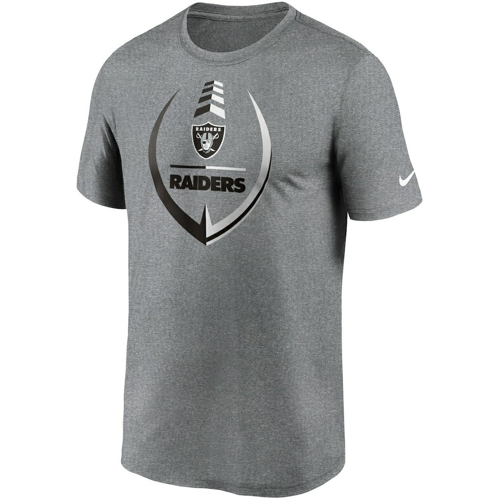Las Vegas Raiders Icon Legend Performance T-Shirt Heathered Gray