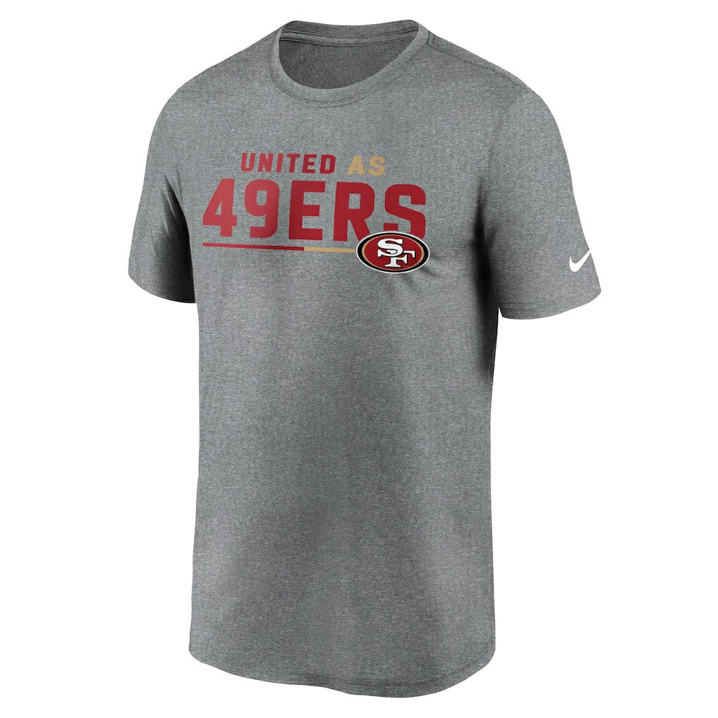San Francisco 49ers Legend Team Shoutout Performance T-Shirt Heather Gray