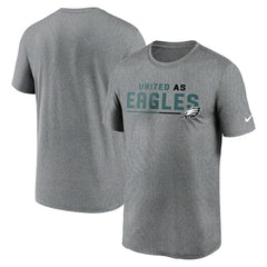Philadelphia Eagles Legend Team Shoutout Performance T-Shirt Heather Gray