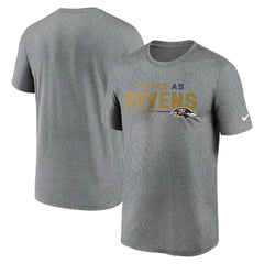 Baltimore Ravens Legend Team Shoutout Performance T-Shirt Heather Gray