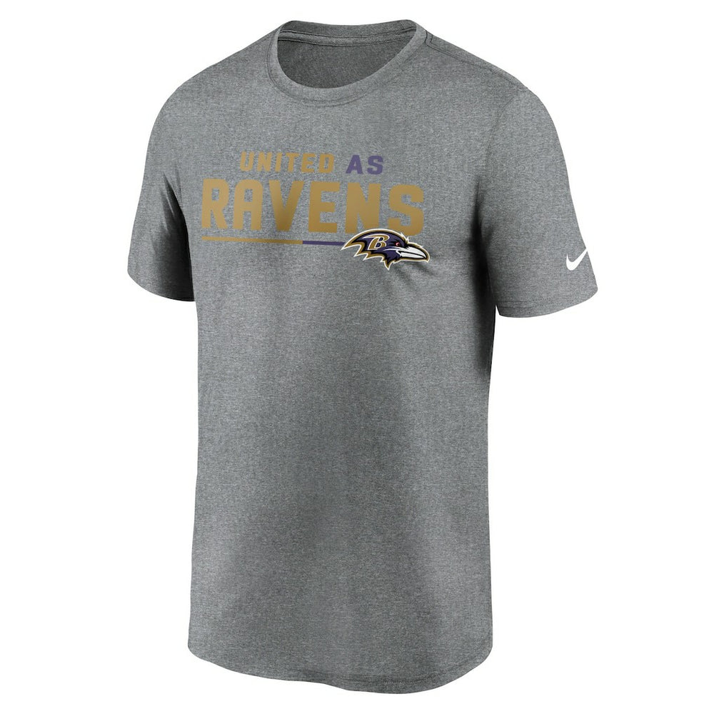 Baltimore Ravens Legend Team Shoutout Performance T-Shirt Heather Gray