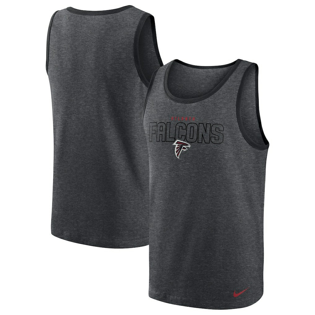 Atlanta Falcons Tri-Blend Tank Top Heathered Charcoal