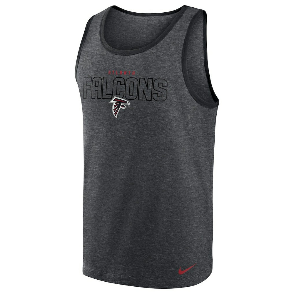 Atlanta Falcons Tri-Blend Tank Top Heathered Charcoal