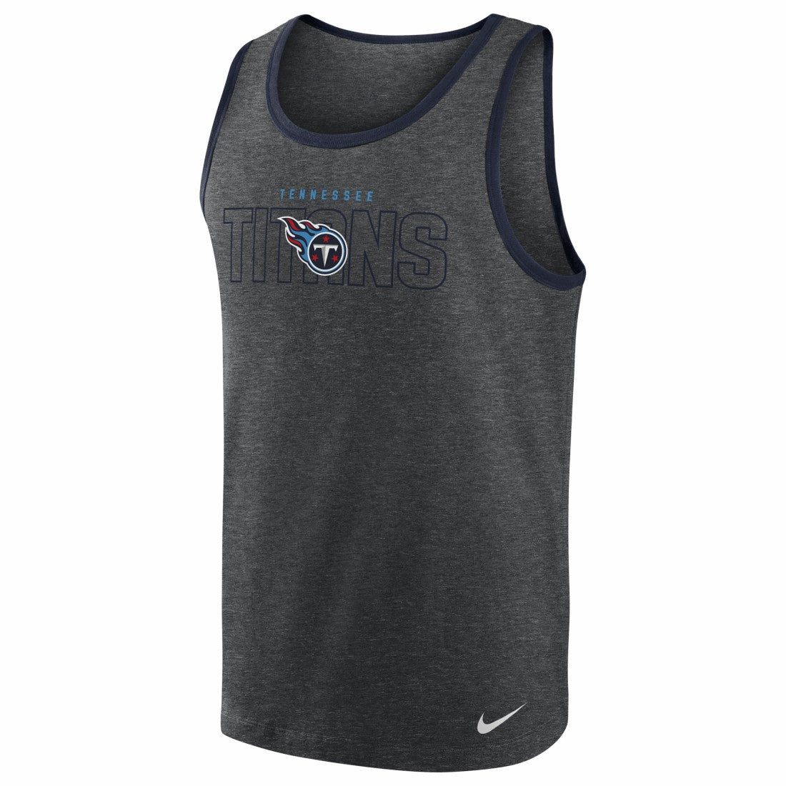 Tennessee Titans Tri-Blend Tank Top Heathered Charcoal