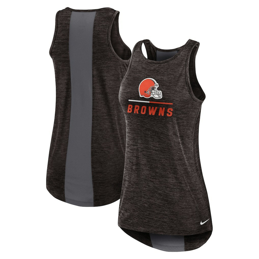 Cleveland Browns Women's High Neck Performance Tank Top Brown