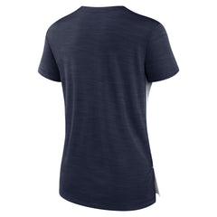 Tennessee Titans Women's Impact Exceed Performance Notch Neck T-Shirt White/Navy