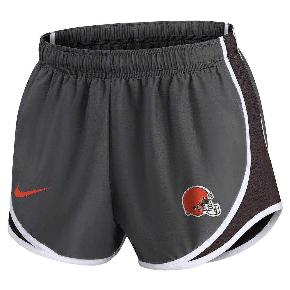 Cleveland Browns Women's Team Logo Performance Tempo Shorts Charcoal