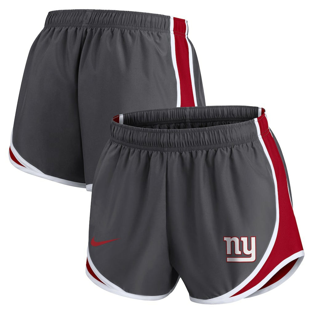 New York Giants Women's Team Logo Performance Tempo Shorts Charcoal