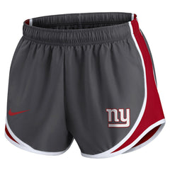 New York Giants Women's Team Logo Performance Tempo Shorts Charcoal