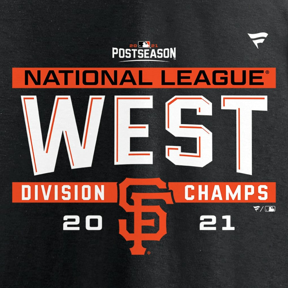 San Francisco Giants Youth 2021 NL West Division Champions Locker Room T-Shirt - Black T-shirts