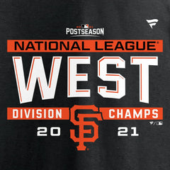 San Francisco Giants Youth 2021 NL West Division Champions Locker Room T-Shirt - Black T-shirts