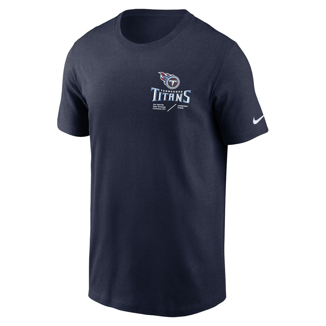 Tennessee Titans Sideline Infograph Lockup Performance T-Shirt Navy