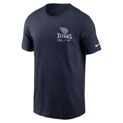 Tennessee Titans Sideline Infograph Lockup Performance T-Shirt Navy