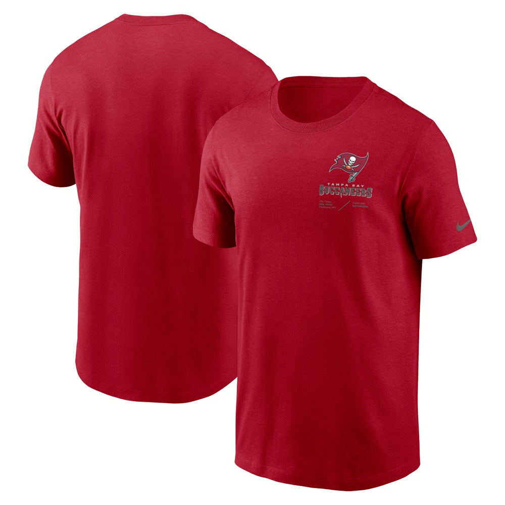 Tampa Bay Buccaneers Sideline Infograph Lockup Performance T-Shirt Red