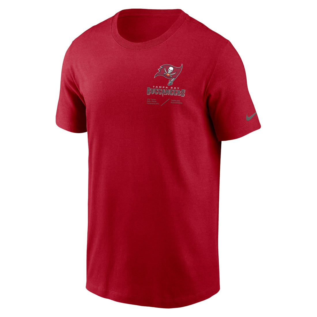 Tampa Bay Buccaneers Sideline Infograph Lockup Performance T-Shirt Red