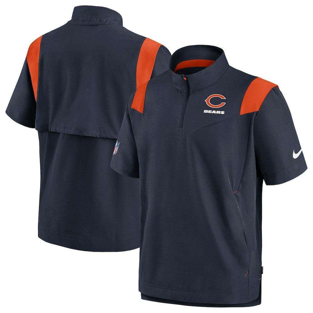 Chicago Bears Sideline Coaches Chevron Lockup Pullover Top Navy