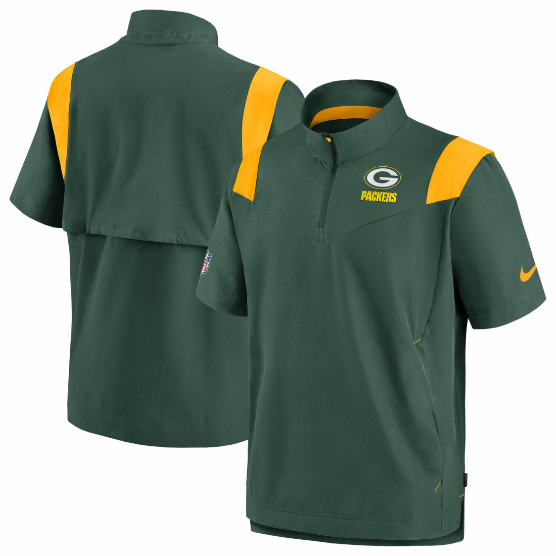 Green Bay Packers Sideline Coaches Chevron Lockup Pullover Top Kelly Green