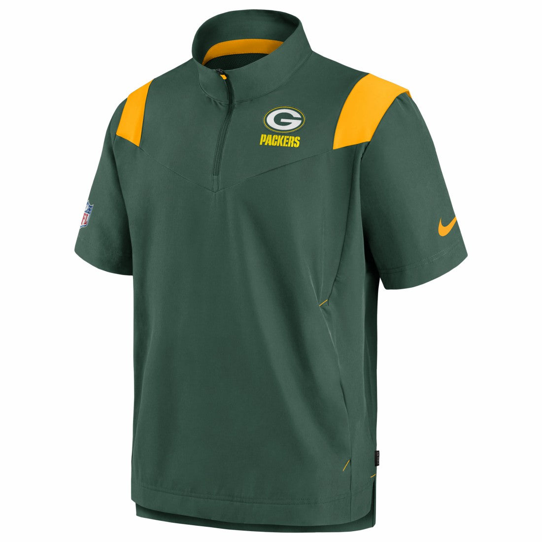 Green Bay Packers Sideline Coaches Chevron Lockup Pullover Top Kelly Green