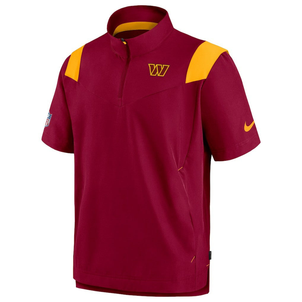 Washington Commanders Sideline Coaches Chevron Lockup Pullover Top Burgundy