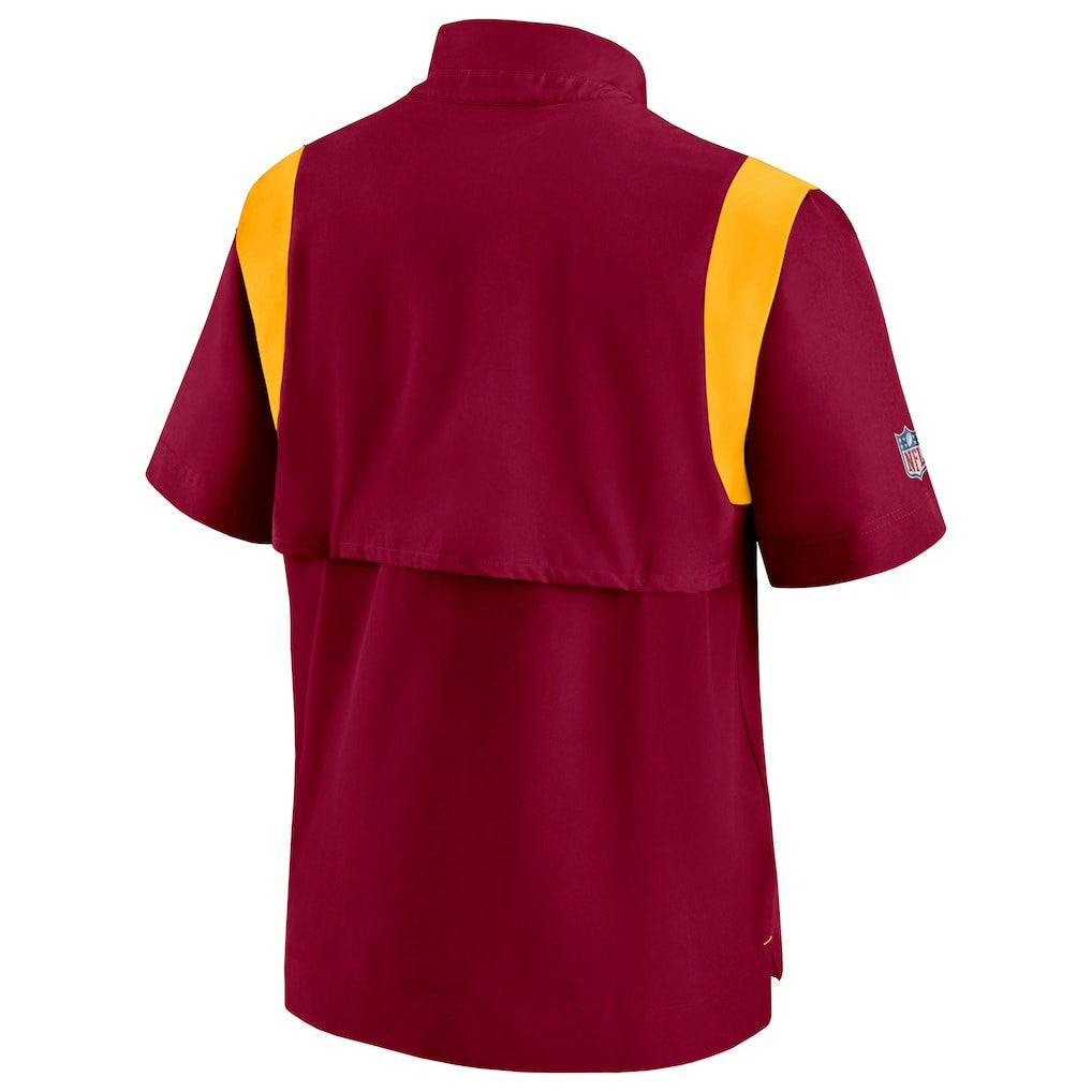 Washington Commanders Sideline Coaches Chevron Lockup Pullover Top Burgundy