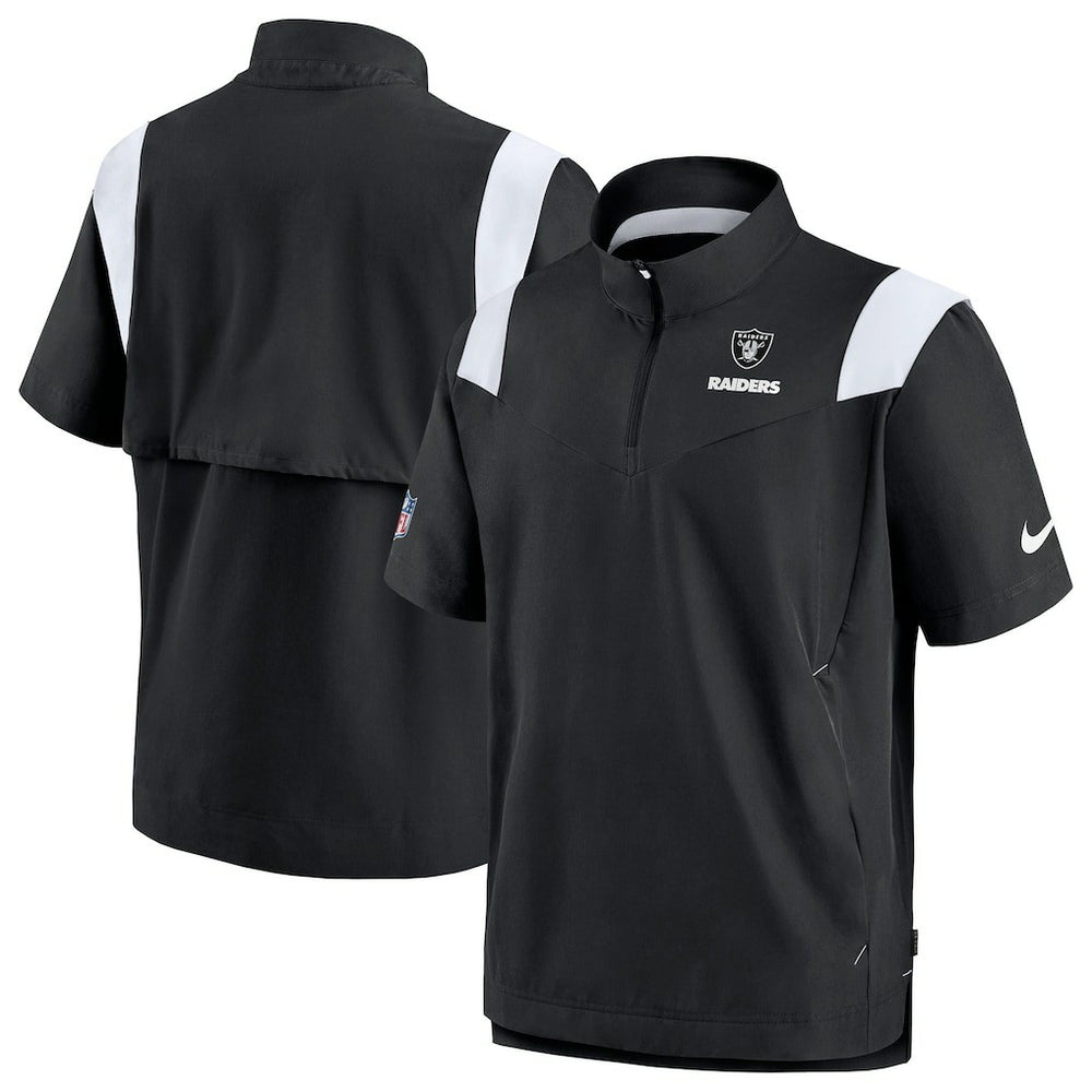 Las Vegas Raiders Sideline Coaches Chevron Lockup Pullover Top Black