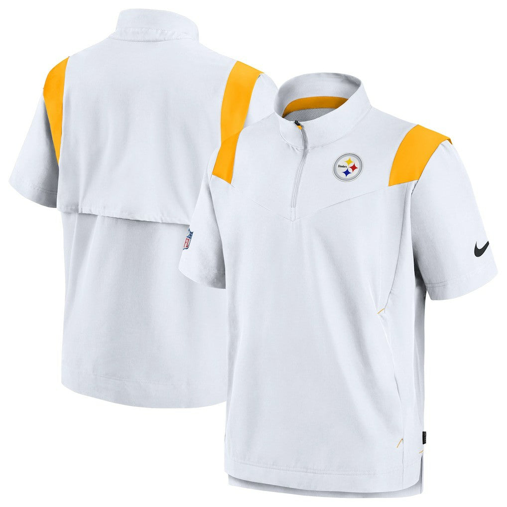 Pittsburgh Steelers Sideline Coaches Chevron Lockup Pullover Top White
