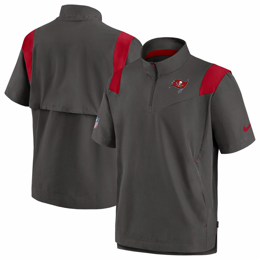 Tampa Bay Buccaneers Sideline Coaches Chevron Lockup Pullover Top Pewter