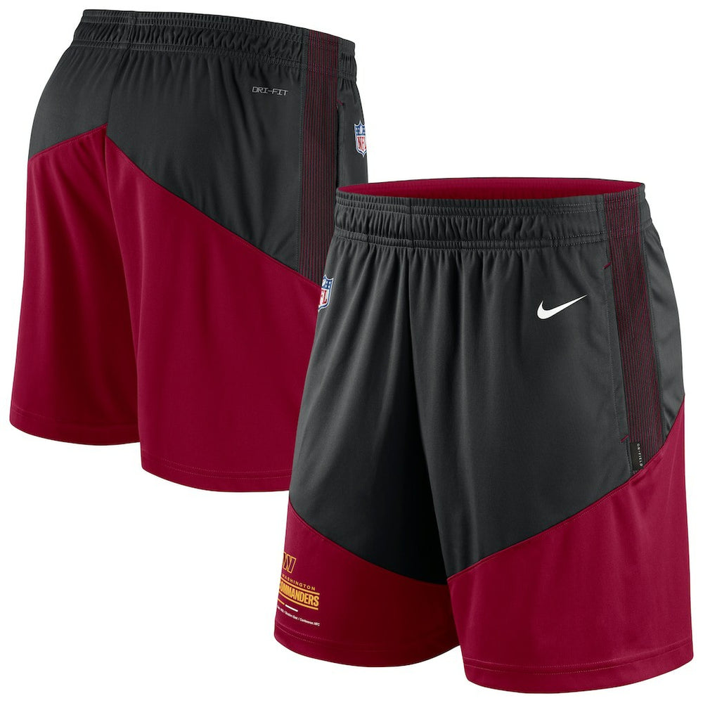 Washington Commanders Sideline Primary Lockup Performance Shorts Black/Burgundy