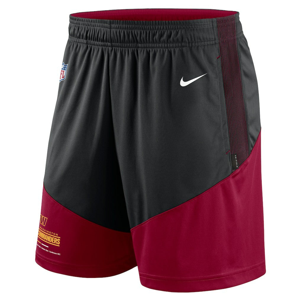Washington Commanders Sideline Primary Lockup Performance Shorts Black/Burgundy
