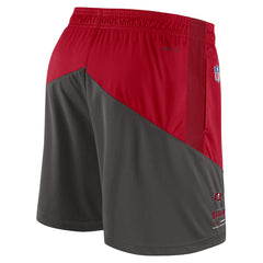 Tampa Bay Buccaneers Sideline Primary Lockup Performance Shorts Red/Pewter