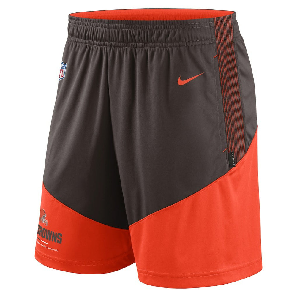 Cleveland Browns Sideline Primary Lockup Performance Shorts Brown/Orange