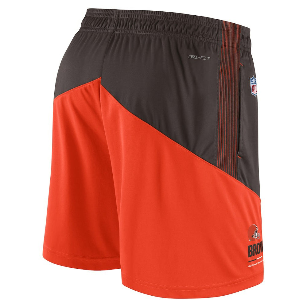 Cleveland Browns Sideline Primary Lockup Performance Shorts Brown/Orange