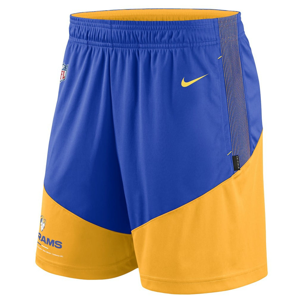 Los Angeles Rams Sideline Primary Lockup Performance Shorts Royal/Gold