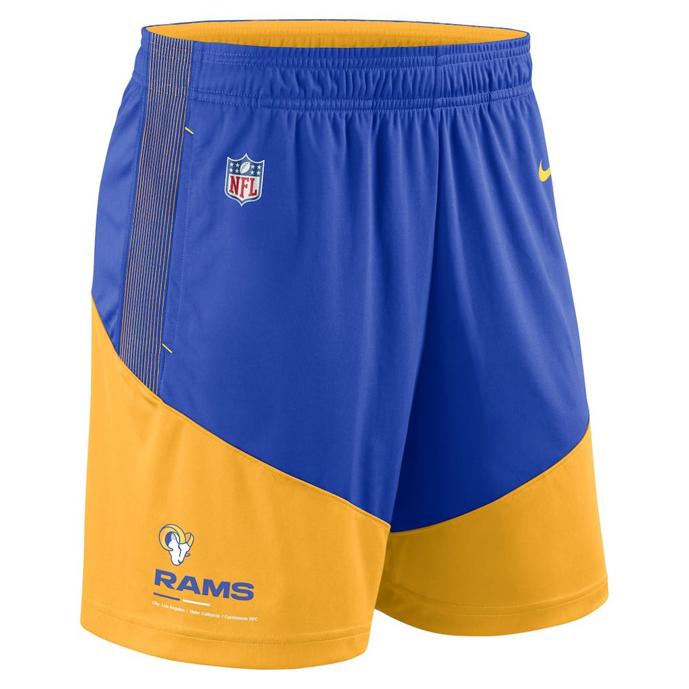 Los Angeles Rams Sideline Primary Lockup Performance Shorts Royal/Gold