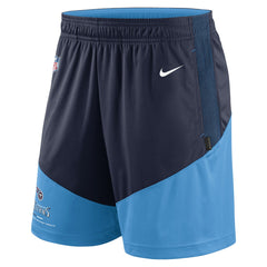 Tennessee Titans Sideline Primary Lockup Performance Shorts Navy/Light Blue