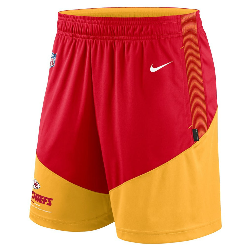 Kansas City Chiefs Sideline Primary Lockup Performance Shorts Red/Gold