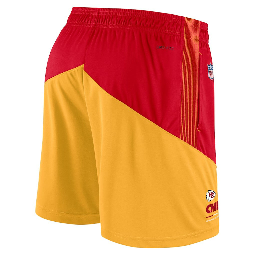 Kansas City Chiefs Sideline Primary Lockup Performance Shorts Red/Gold