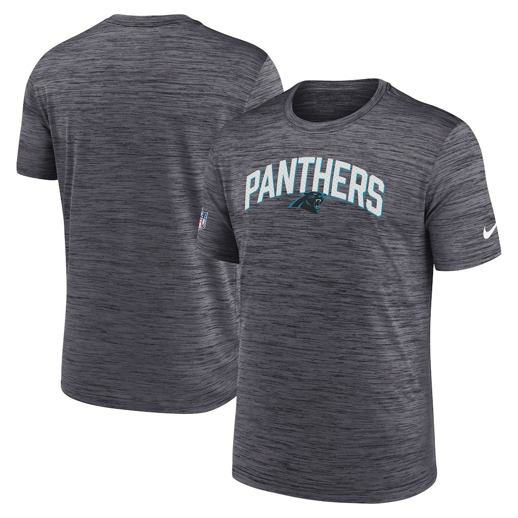 Carolina Panthers Sideline Velocity Athletic Stack Performance T-Shirt Black