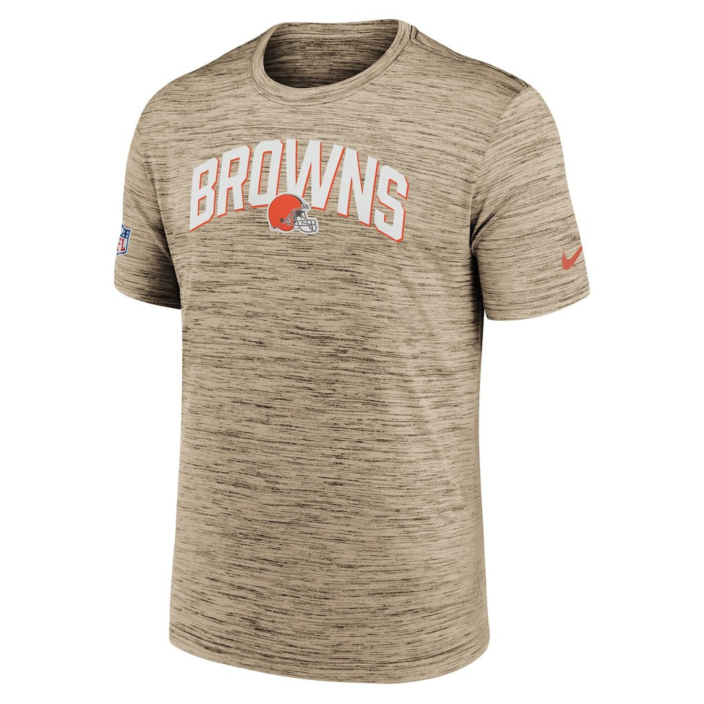 Cleveland Browns Sideline Velocity Athletic Stack Performance T-Shirt Brown