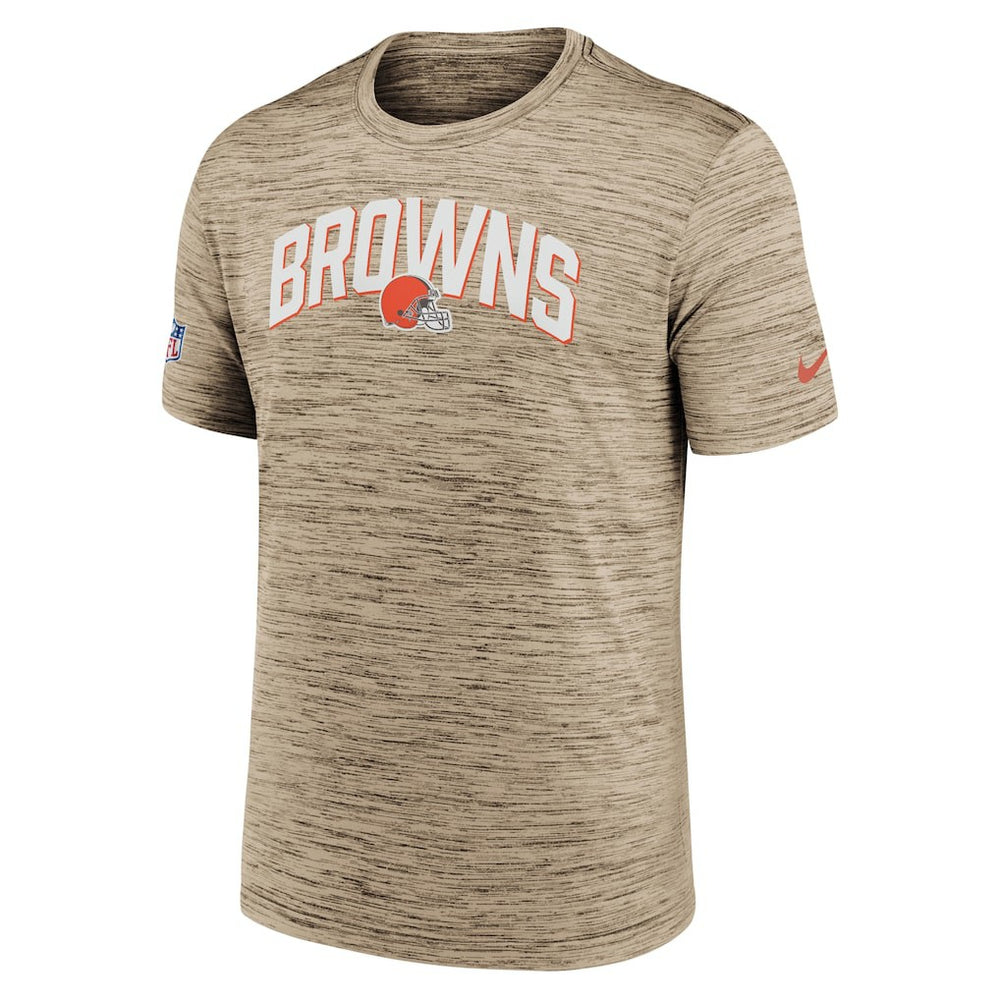Cleveland Browns Sideline Velocity Athletic Stack Performance T-Shirt Brown