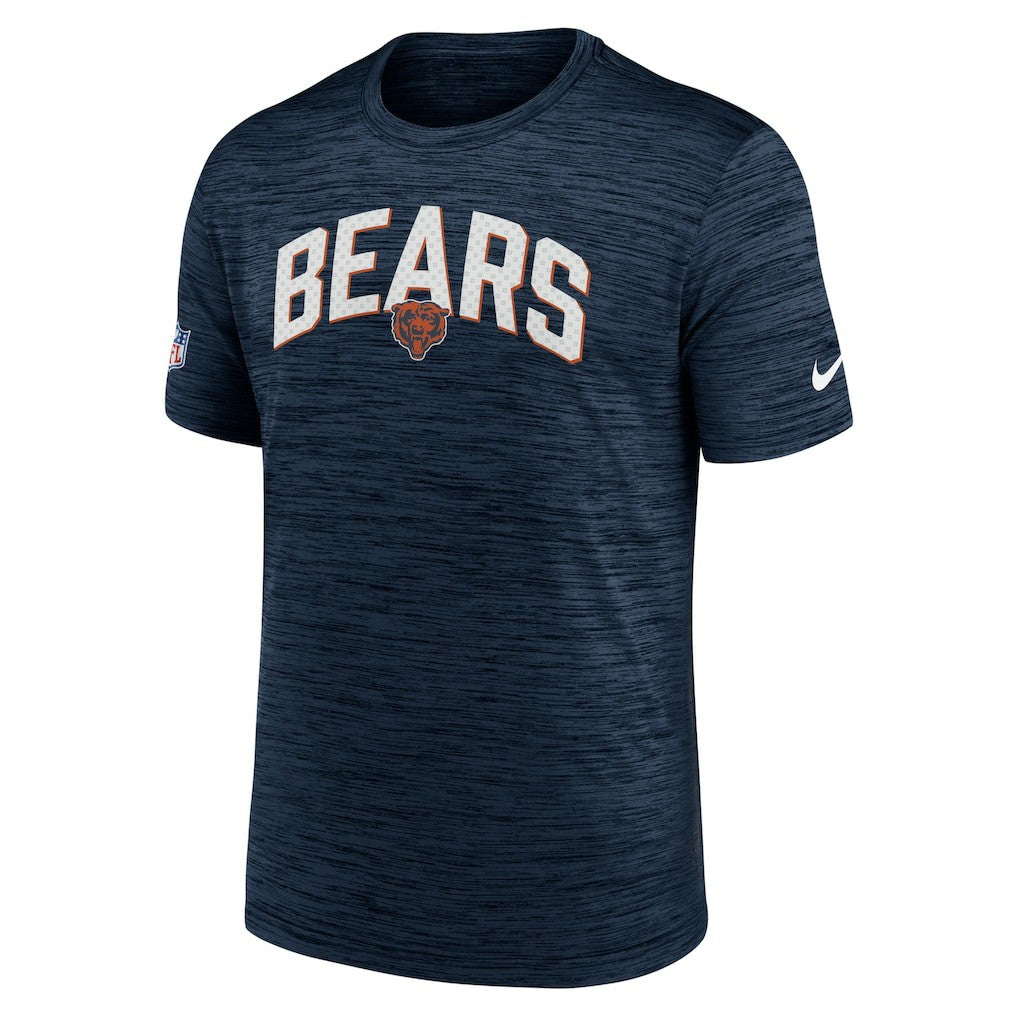 Chicago Bears Sideline Velocity Athletic Stack Performance T-Shirt Navy