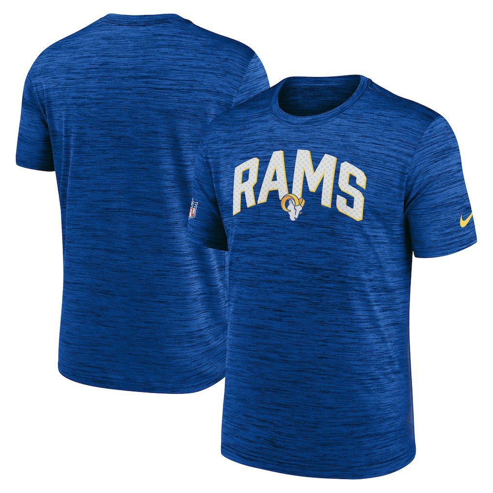 Los Angeles Rams Sideline Velocity Athletic Stack Performance T-Shirt Royal