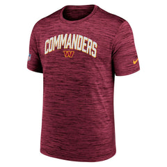 Washington Commanders Sideline Velocity Athletic Stack Performance T-Shirt Burgundy