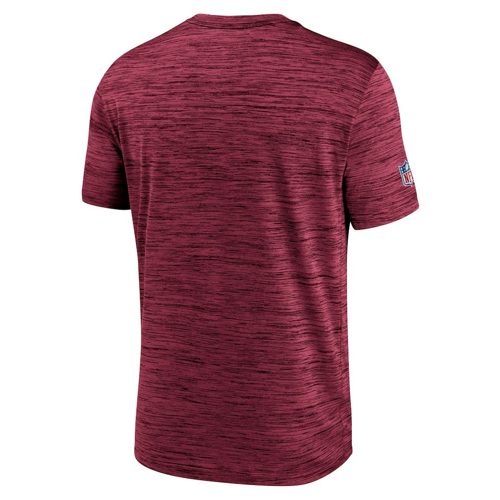 Washington Commanders Sideline Velocity Athletic Stack Performance T-Shirt Burgundy
