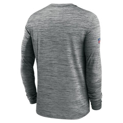 New Orleans Saints Sideline Velocity Athletic Stack Performance Long Sleeve T-Shirt Gray